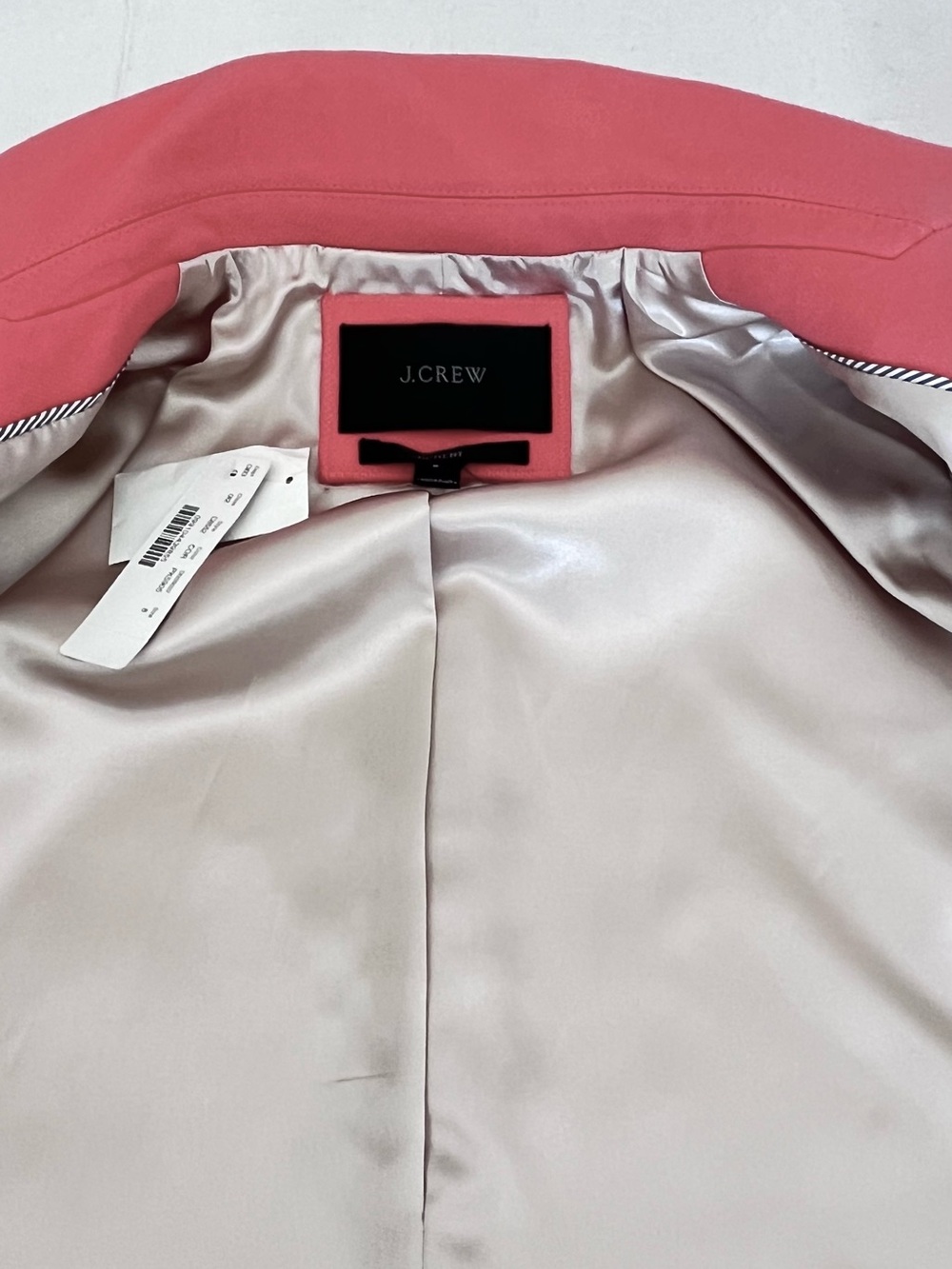 NWT J.Crew Regent Topcoat Coral Poppy * - Picture 8 of 11